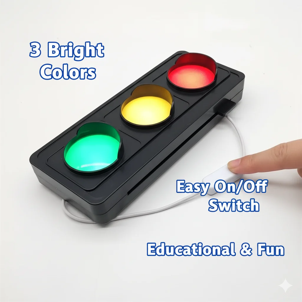 Social Signal Light Traffic Light Shaped LED Lamp USB Powered Ornament for Office Gaming Room Home Desktop Decoration Gift
