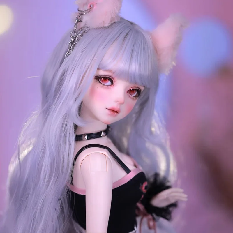 

bjd fashion doll, Fox doll costume, designer makeup ball joint, full body with fashion clothing, shoes and wig, 60cm