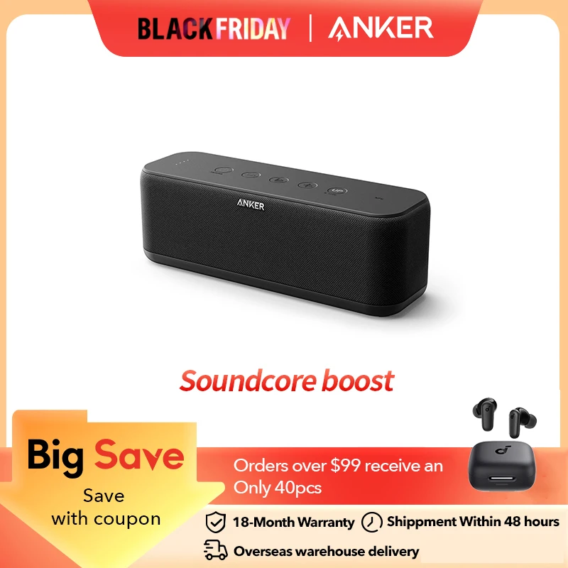 Soundcore Boost Bluetooth Speaker - Portable Bluetooth Speakers