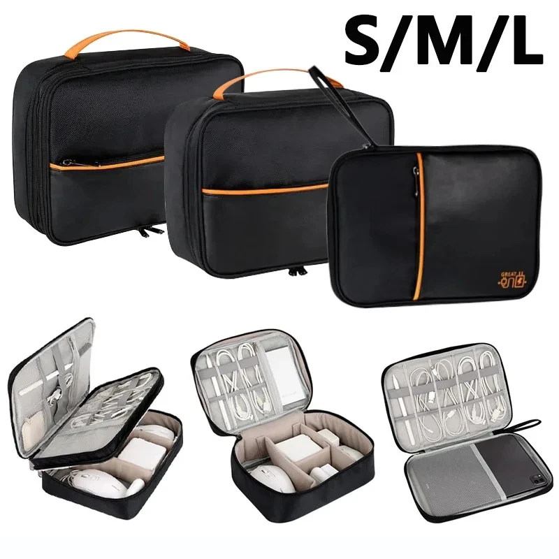 Portable Data Cable Storage Bag Digital USB Charger Earphone Wire Power Bank Organizer Box Travel Kit Storage Case Pouch