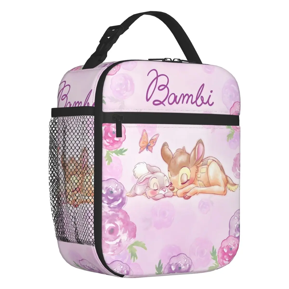 

Custom Cute Deer Bambi Insulated Lunch Bags for Women Kawaii Cartoon Anime Resuable Cooler Thermal Food Lunch Box School