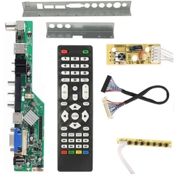 Universal Scaler Kit 3663 TV Controller Driver Board Digital Signal DVB-C DVB-T2 DVB-T Universal LCD UPGRADE 3463A With Lvds