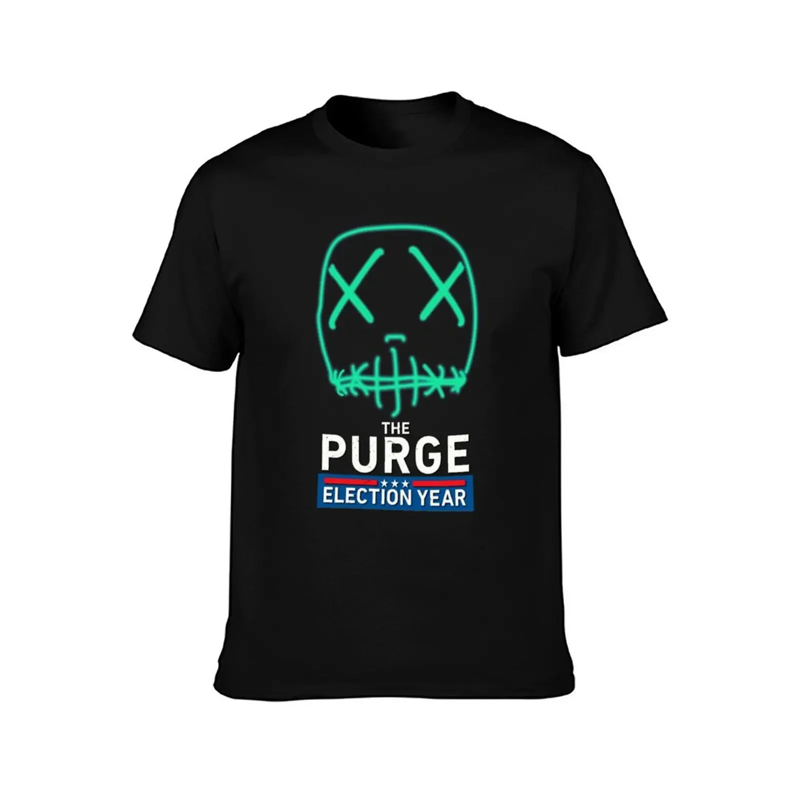 Lady Liberty Mask THE PURGE T-Shirt graphic shirts blue archive outfits for men