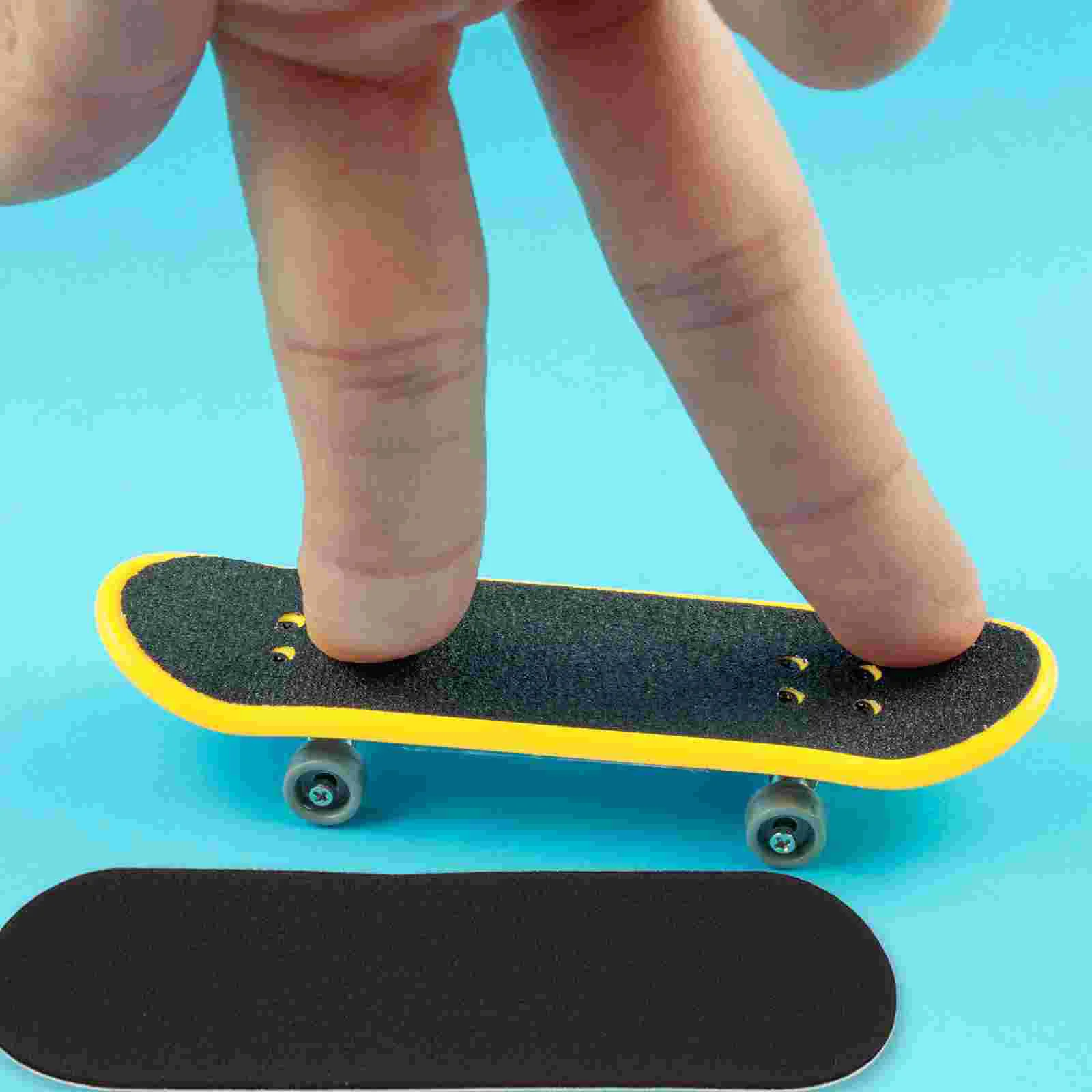 10 Pcs Finger Skateboard Stickers Transparent Non-slip Foams Grip Tape for Fingerboards Major Mini Sponge