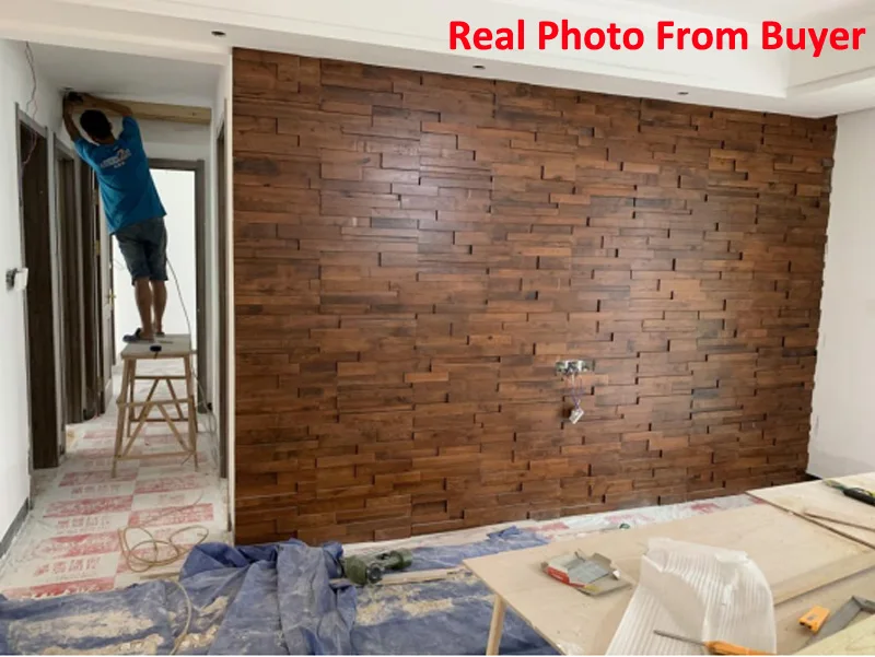 2 ชิ้น/กล่องไม้อะคูสติกผนังสําหรับผนังภายใน,90x24 ซม.สีขาวธรรมชาติ Oak Solid3D ไม้โมเสคกระเบื้องพื้นหลังตกแต่ง