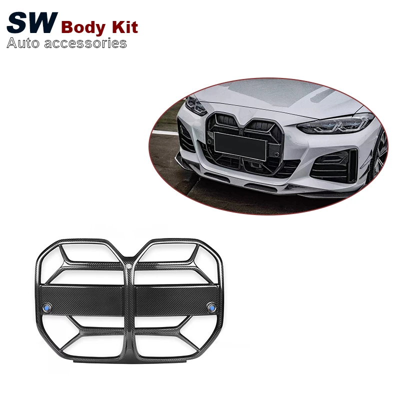 

G26 Grille CSL Style Dry Carbon Fiber For BMW 4 Series Coupe G22 G23 4 Door Retrofit Bumper Center Grille Trim 2021-2023