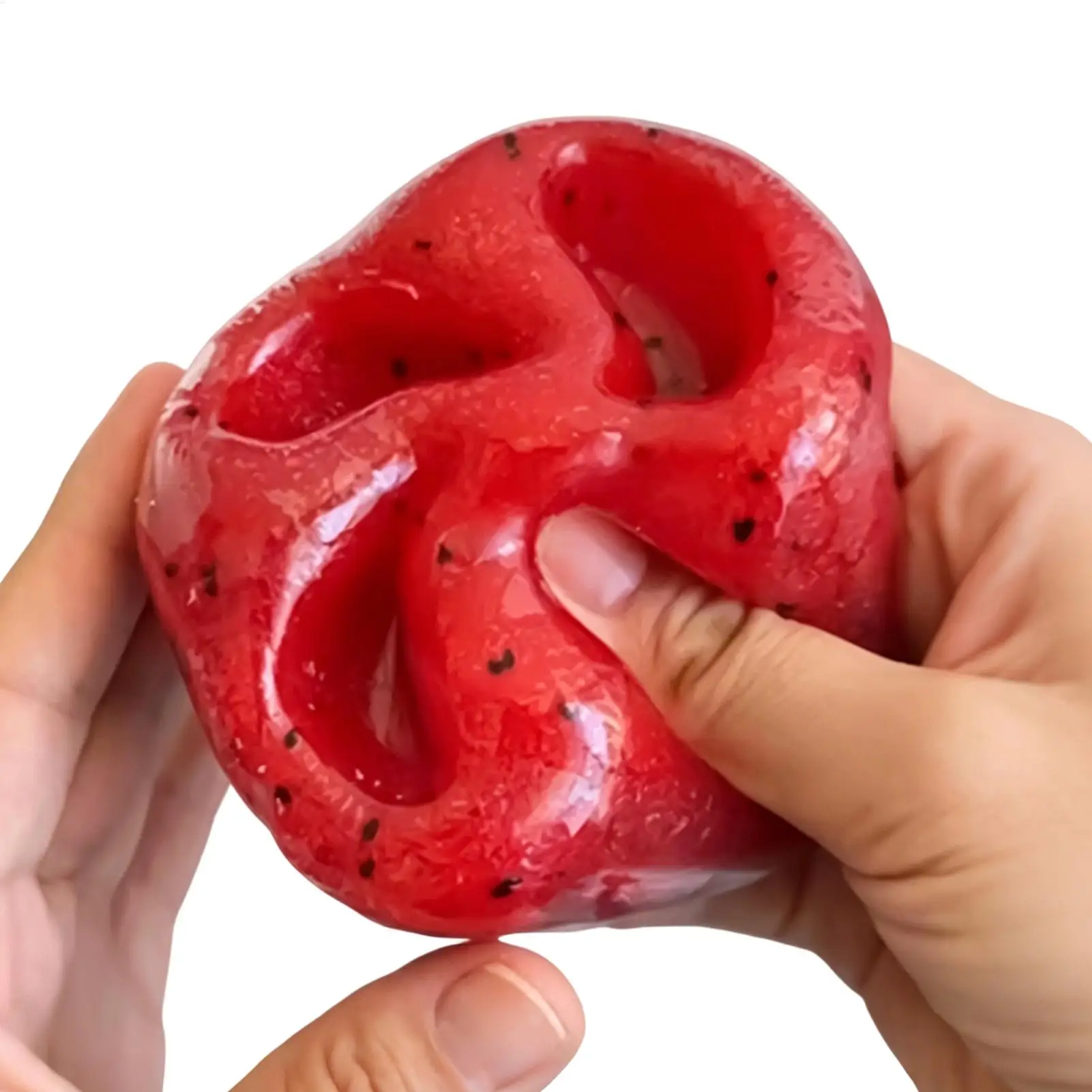 Handmade Watermelon Slushy Squishy Toy Soft Slow Rebound Stress Relief ADHD Squeeze Toy Realistic Fruit Model Adult Gift