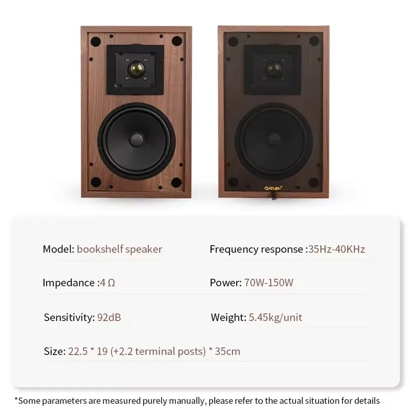 

WZ-610 HIFI Speaker Bookshelf Speaker Wooden Case Passive None-Battery Lossless