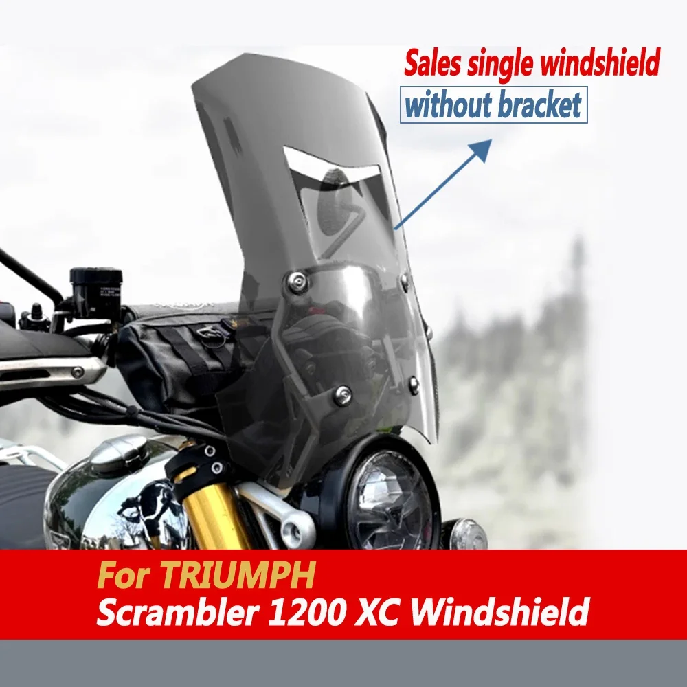 Windshield without bracket For TRIUMPH Scrambler1200 XC Front Windshield Large Climbing Modification with High 1200XC Windshield