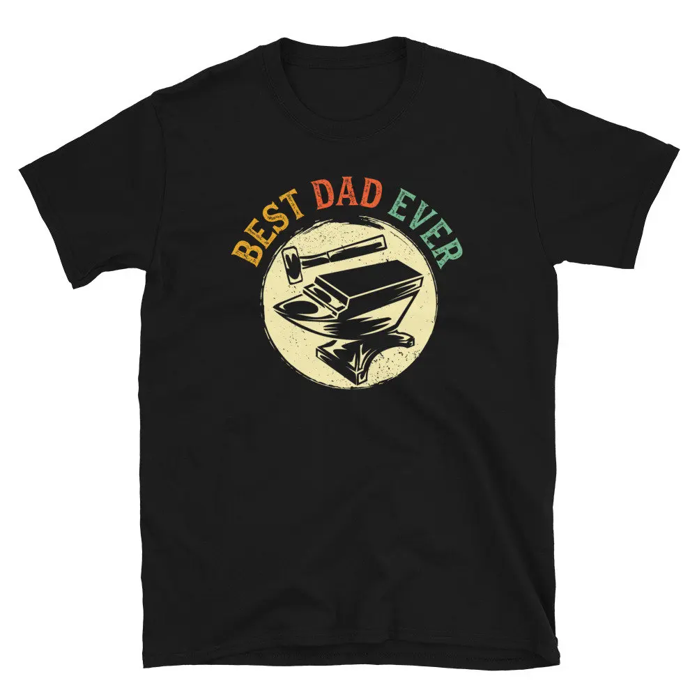 Best Dad T Shirt Blacksmith Blacksmithing Forge Anvil for