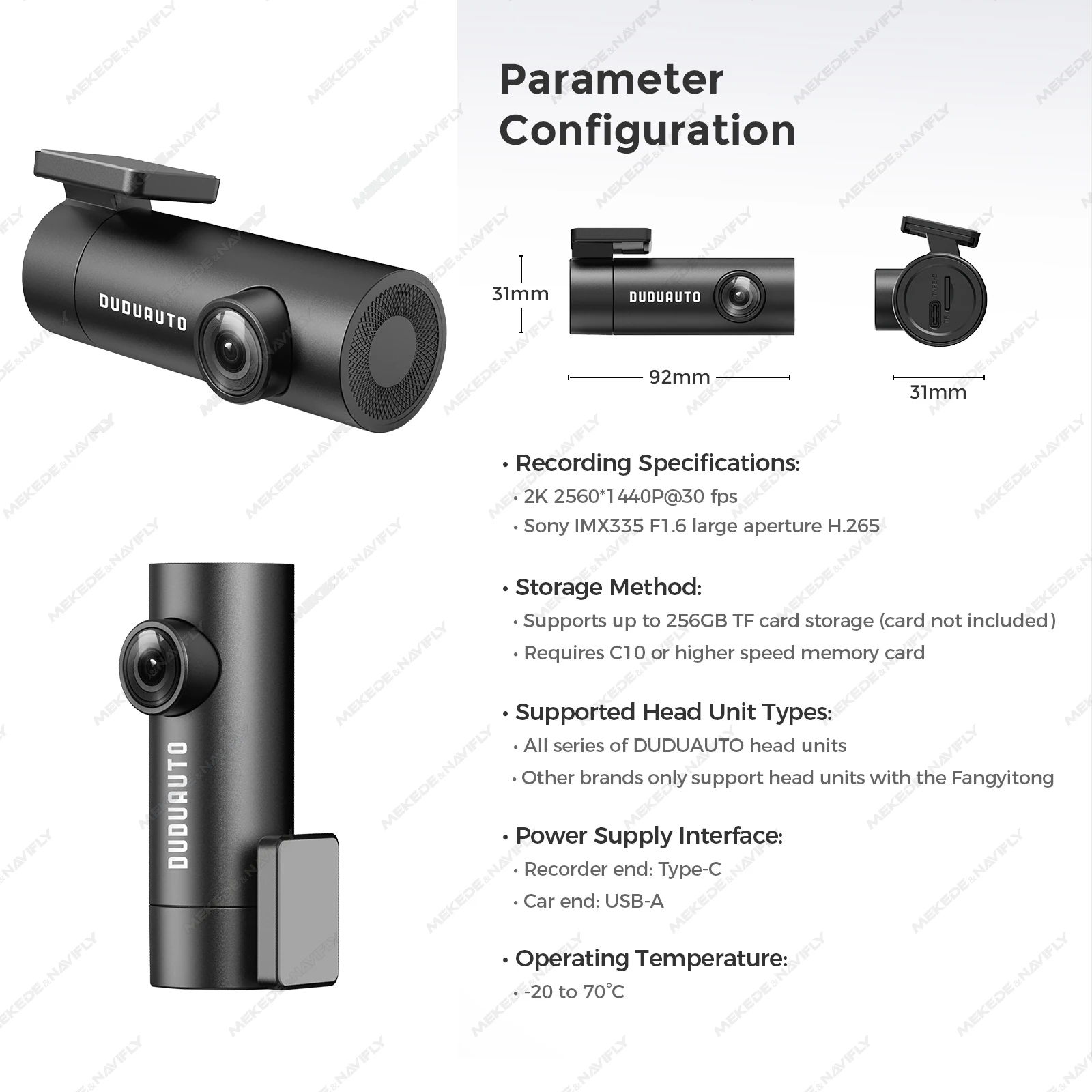 Hot Sell 2K ADAS DVR Reality Navigation Recorder 2560*1440P Car DVR LMX335 Sensor 360° Rotational Shooting