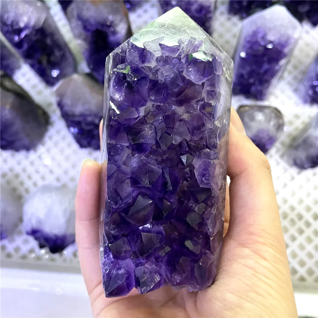 

Amethyst Cluster Quartz Natural Brazil Drusy Point Desk Minerals Office Decorative Rocks Interior Items Crystal Feng Shui 2023