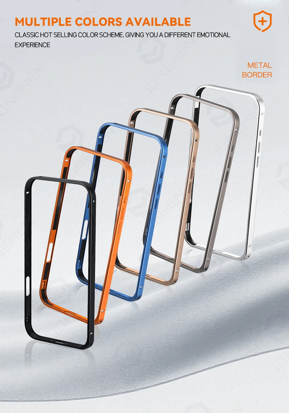 Für iPhone Air 12 13 14 15 16 17 18 Pro Max 18p Dünne Hülle Orange Dünner Bumper Luxuriöser Leichter Aluminium-Metallrahmen Legierungs-Schutzhülle – Detail 11