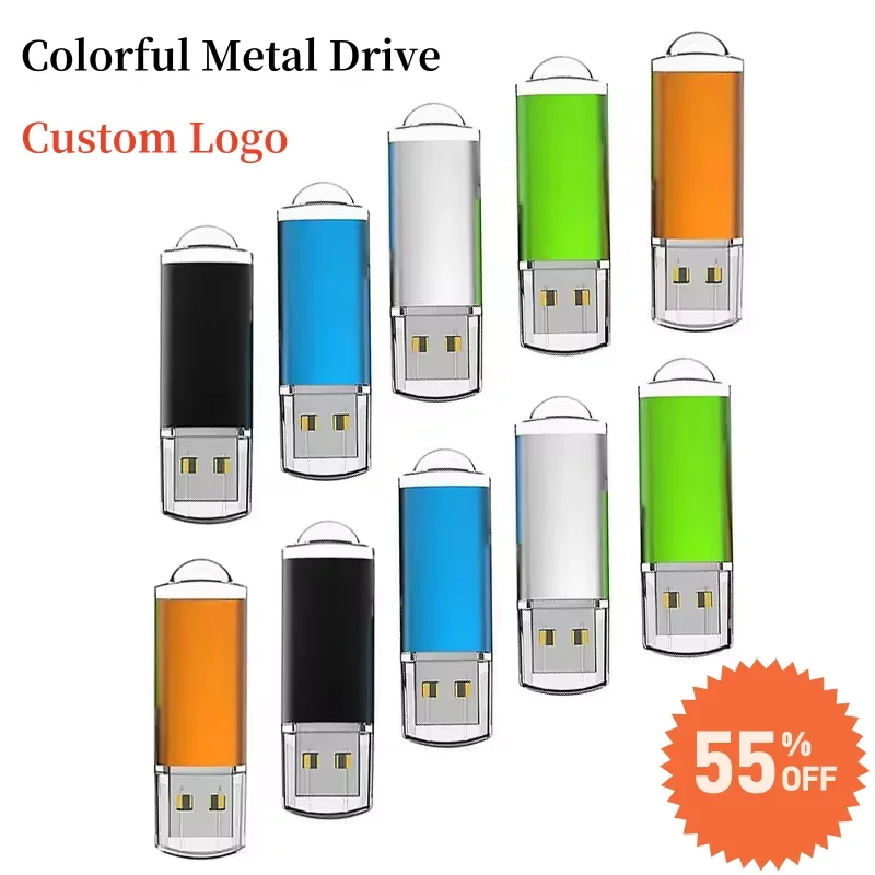 Free Custom Logo USB Flash Drive 128GB Business gift Memory Stick 64GB Creative Gift Pendrive 32GB Plastic USB Stick 16GB 8GB