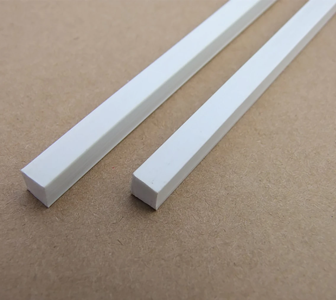 1/2/5/10pcs Diameter 2mm/4mm Square ABS Plastic Solid Tube Pipe Length 250mm DIY Material for Model Part Accessories