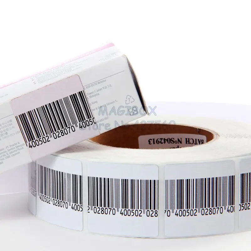 1000pcs/roll  8.2MHz RF Soft Label Security Anti-theft Tags RF Barcode Stickers ,EAS system