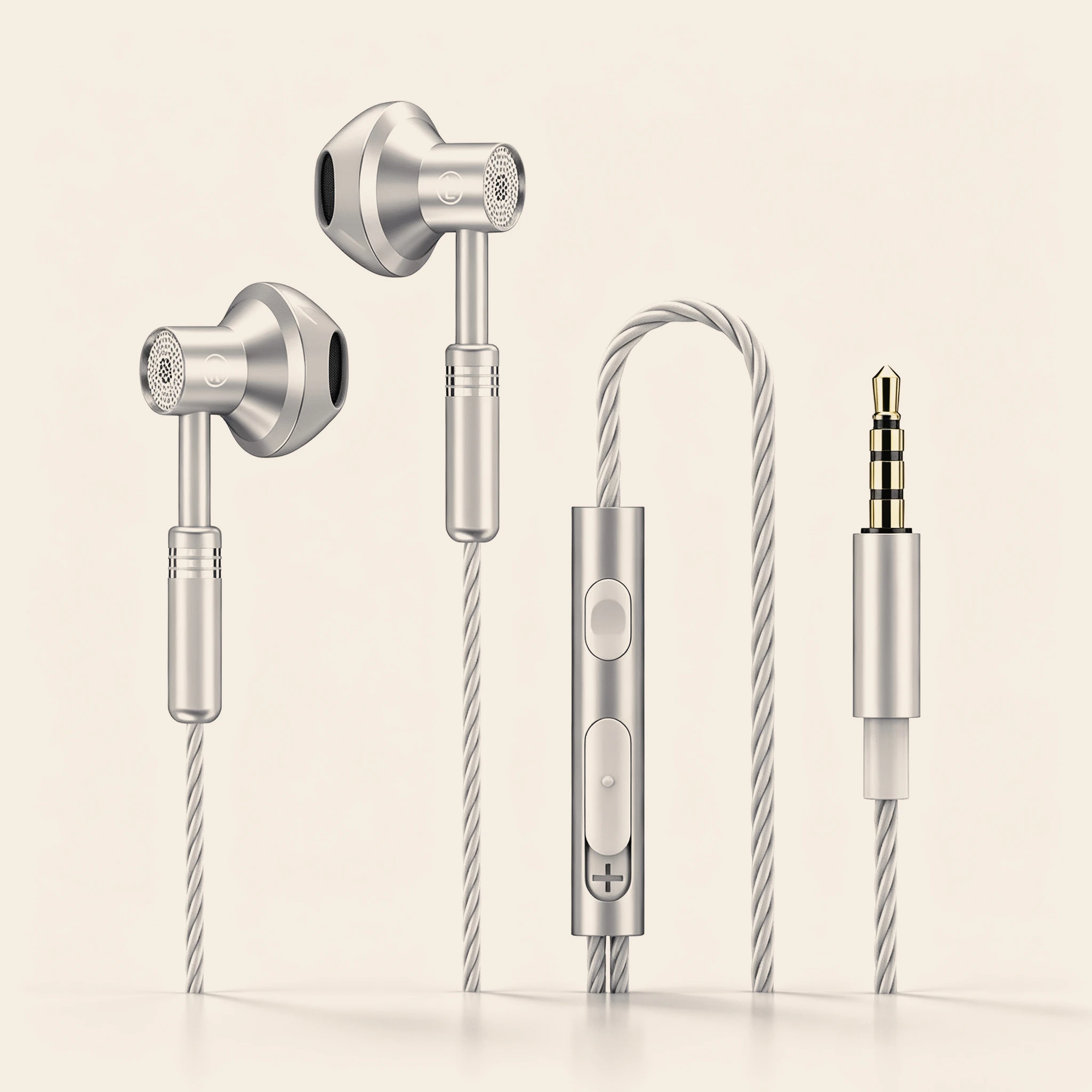 Type‑C /3.5mm Metallic Wired Earbuds Sports Gaming Headphones with HD Microphone Universal Headset for Smartphones