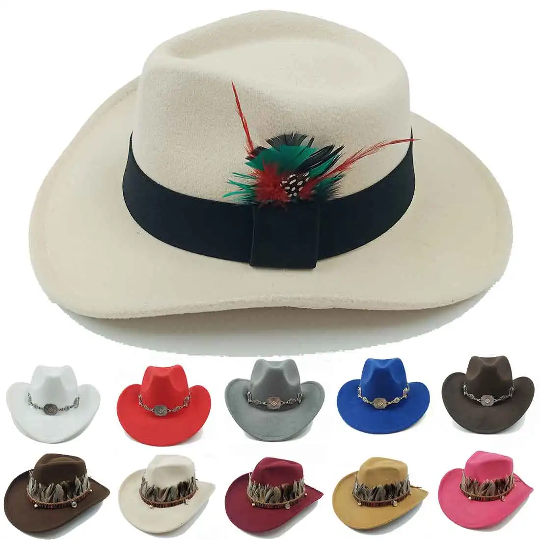 MAN HAT Fedora Woman Hat Male Cowboy Hat Black Hat Belt Fashion Outdoor knight Hat Wide Brim Panama Hats Jazz Cap шапка мужская