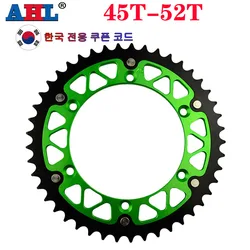 AHL Motorcycle 45T - 52T Rear Sprocket For KAWASAKI KX450F KX250F KX125 KLX250 KX250 KDX250 KLX300R KXF450 KXF250 KX KXF 250 125