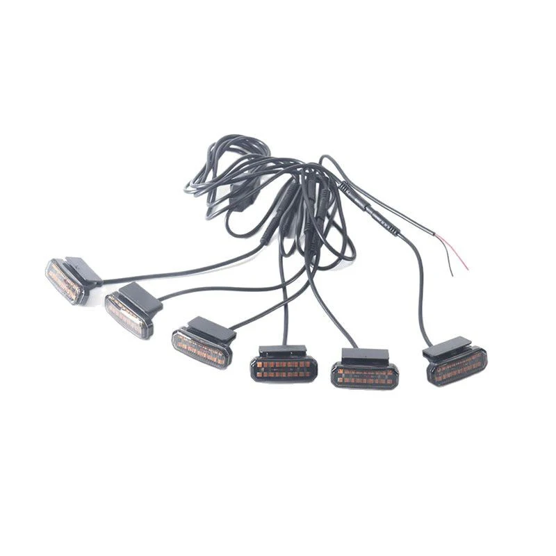 Pour voiture version universelle grille centrale petite lumière jaune feux de calandre feux d'avertissement de jour