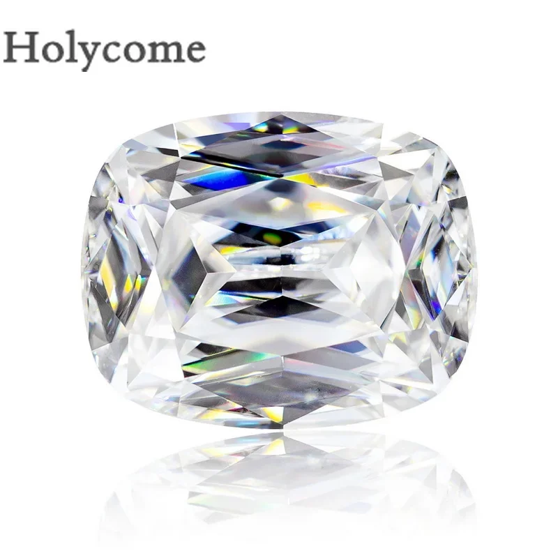 Holycome Moissanite Special Cross Cut Cushion Shape Loose Stone Diamond Wholesale Price D VVS1 GemsGRA Certificate Test Positive