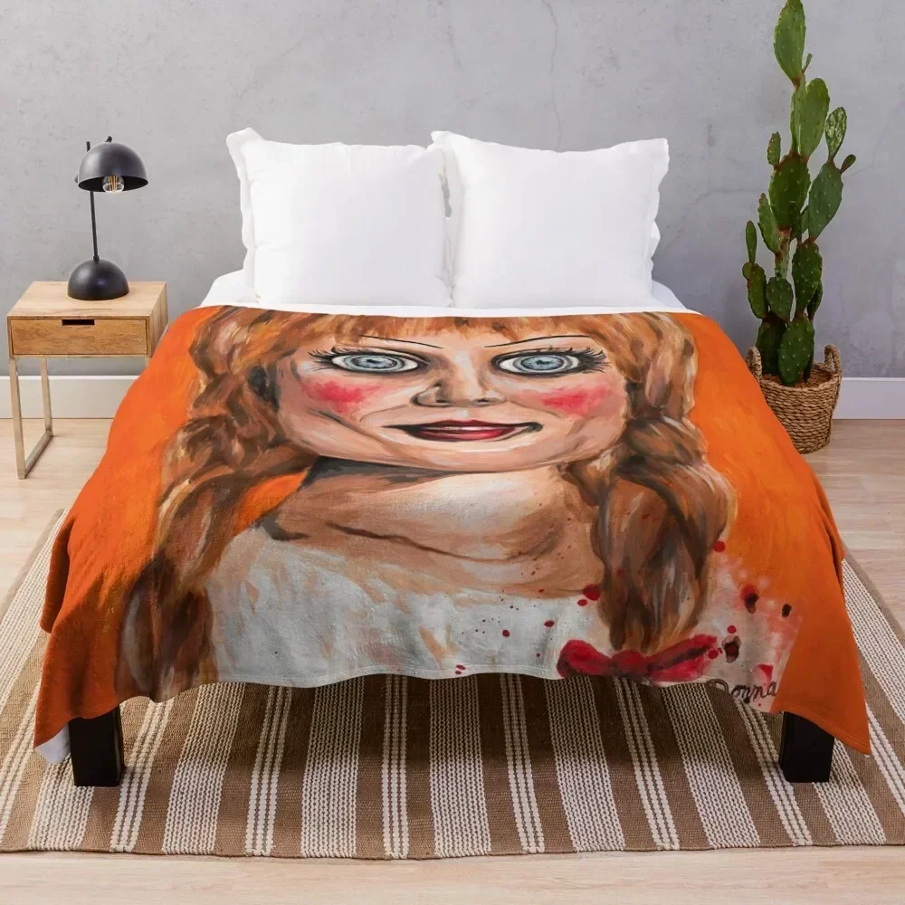 

Annabelle Horror Doll Throw Blanket Luxurious Soft Blanket Holiday Gift for Family