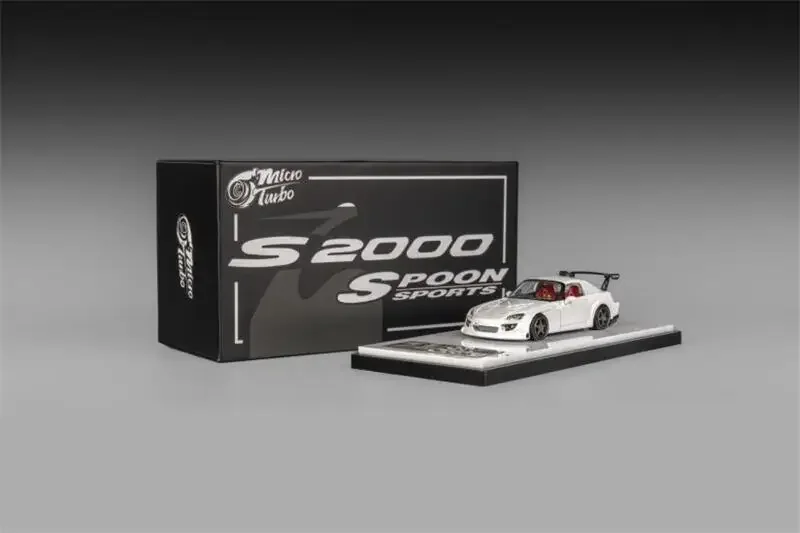 Micro Turbo 1:64 Spoon Sports S2000 Grand Prix White limited999 Diecast Model Car