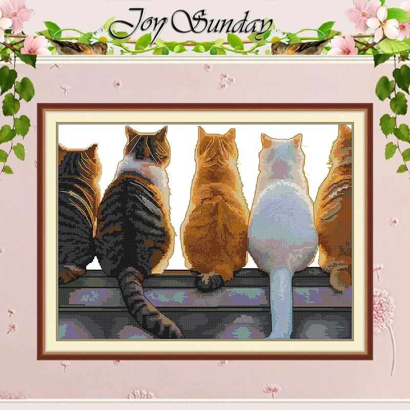 

Watching The Sunset Patterns Counted Cross Stitch Set DIY 11CT 14CT 16CT HD Stamped DMC Cross-stitch Kit Embroidery Needlework