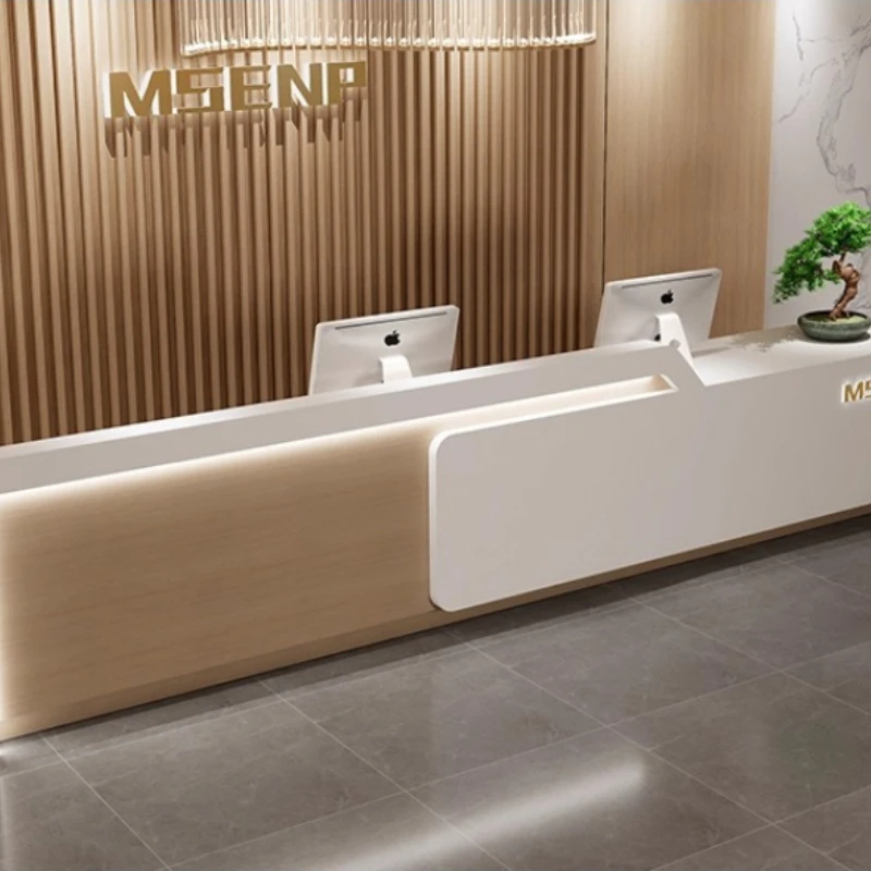 Meja Kasir Modern Kelas Atas Bergaya Cina untuk Lobi Hotel, Meja Resepsionis, Furnitur Cajero JT40C