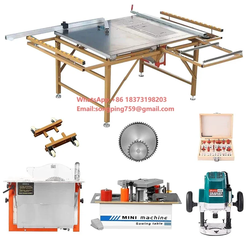 Factory Outlet Wood Cutting Saw Woodworking Machinery Manufacturing Furniture Foldable Table Saw