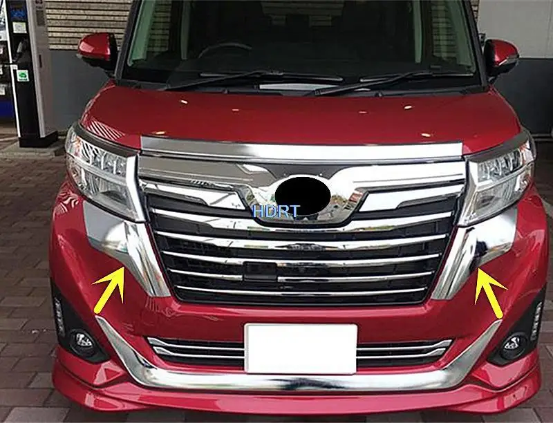 For Toyota Roomy 2016 + Car Styling Protector Decoration Accessories Exterior Sticker Front Head Light Lamp Eyebrow Trim Cover