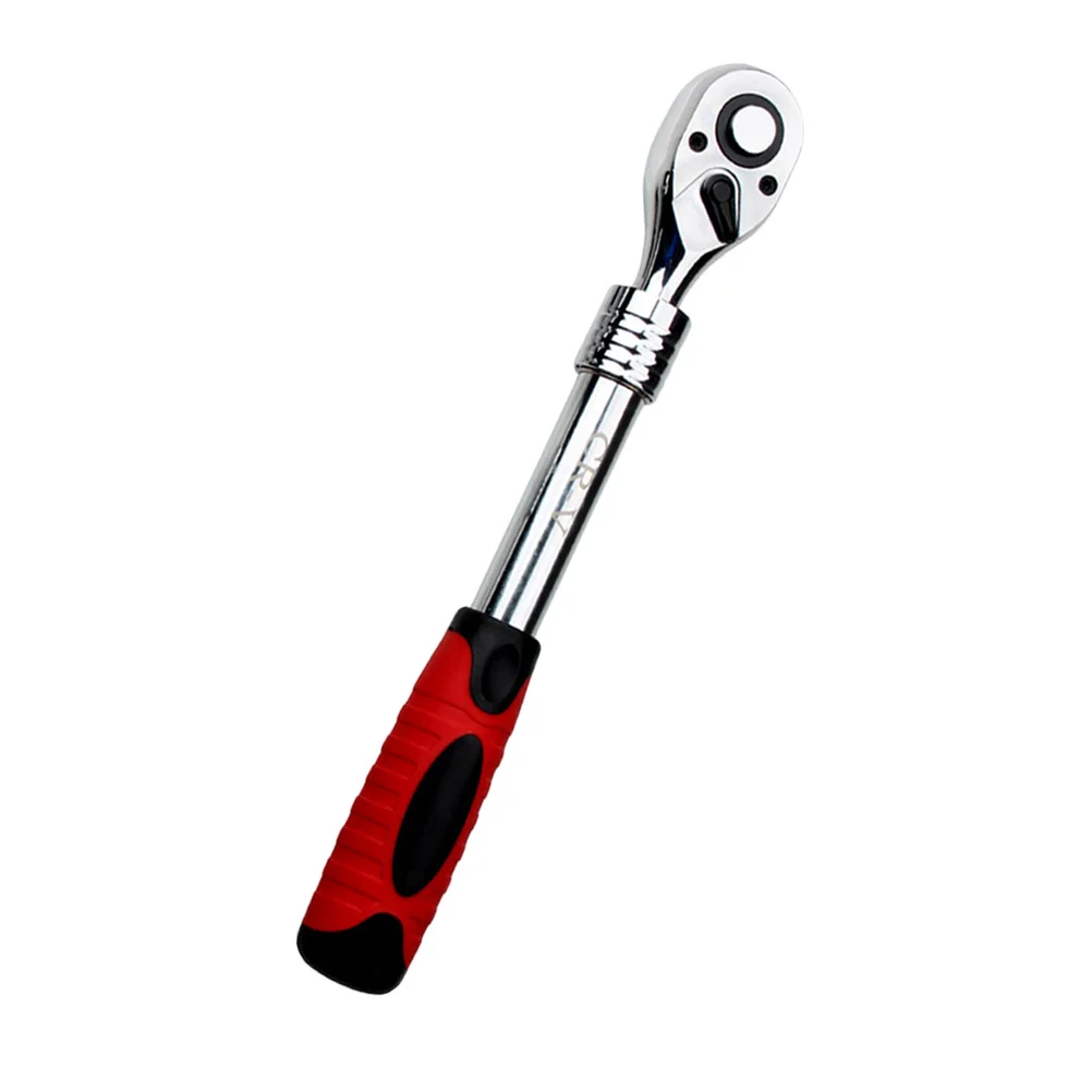 

Telescopic Wrench 1/2 Inch Swivel Head Flex Ratchet Red Extendable Handle Right Angle Quick Release Reversible For Confined