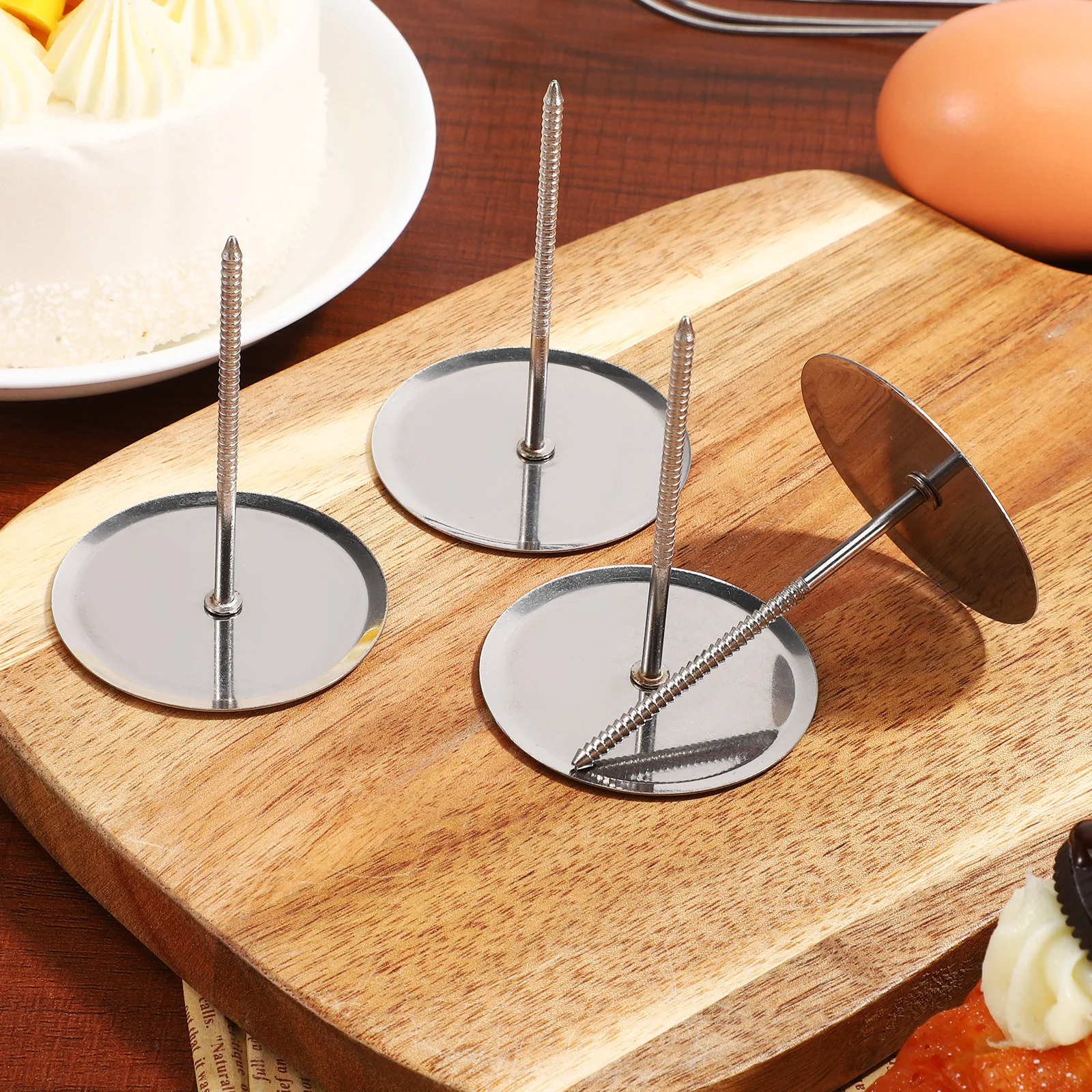 4 قطعة كعكة زهرة تزيين الأظافر L 5 سنتيمتر الخبز التدفئة الأساسية الفولاذ المقاوم للصدأ DIY بها بنفسك الجليد الورود البتلة لصق السكر لصق