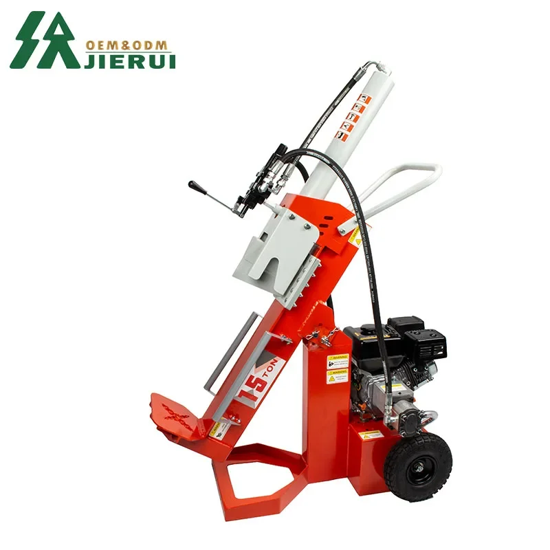 Commercial Grade Gasoline Wood Splitter with Powerful Splitting Force Professional Grade 15-Ton Log Splitter with Dual Action