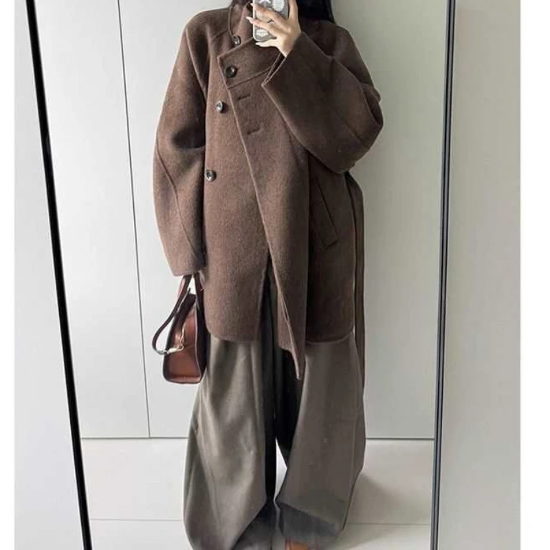 2025 Autumn New Woolen Coat Women's Woolen Coat Small Temperament