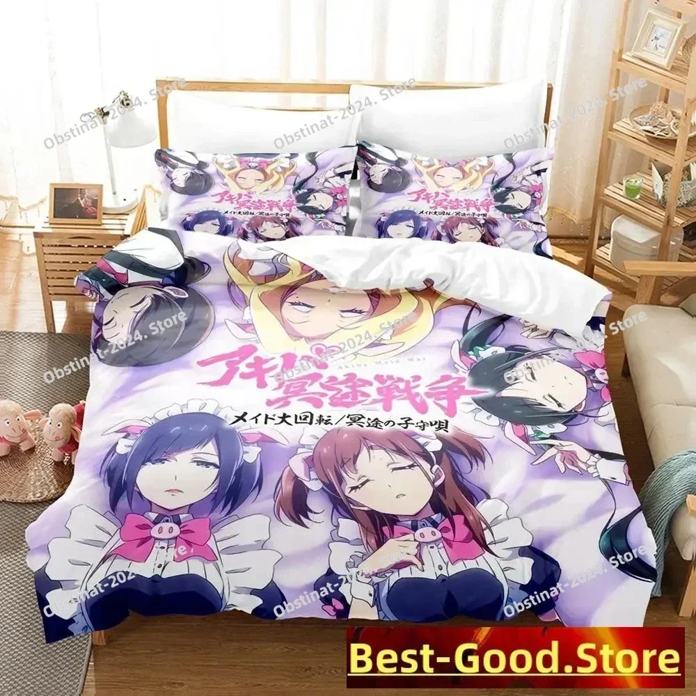 

2023 akiba maid war Bedding Set Single Twin Full Queen King Size Bed Set Aldult Kid Bedroom Duvetcover Sets Anime parure de lit