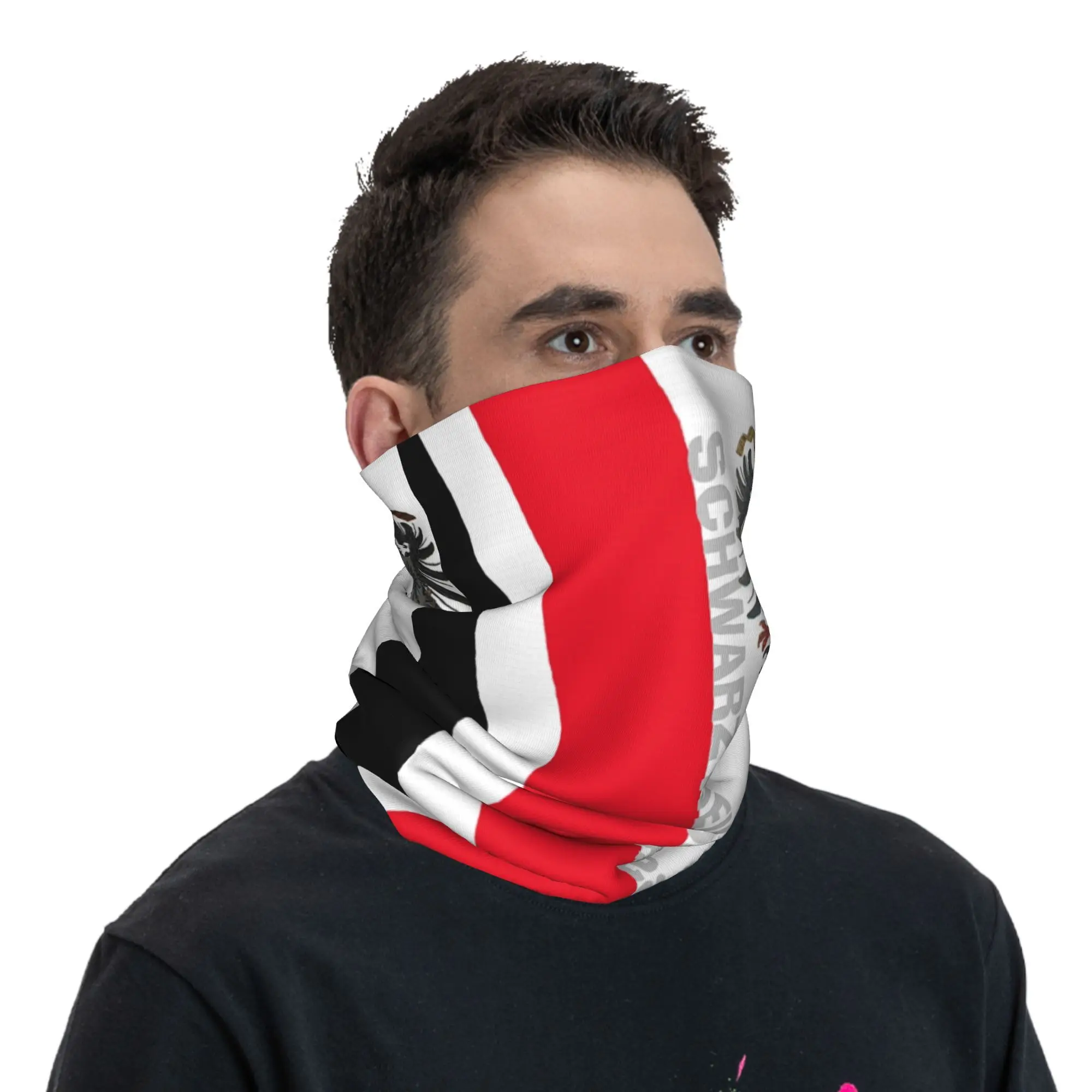 مخصص نسر 1871 الشتاء عقال الرقبة أدفأ النساء الرجال المشي لمسافات طويلة وشاح أنبوبي الإمبراطورية الألمانية شعار الوجه باندانا الجراب