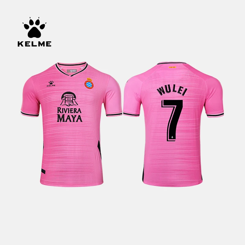 KELME-Camiseta de fútbol de Primera división española, Jersey de jugador Wu Lei n ° 7, 22-23, RCD Espanyol