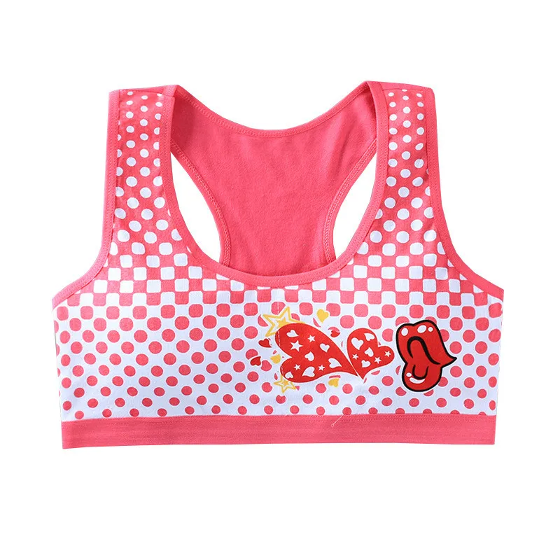 Girl\'s Sport Bra for 12 Years Old Cotton Training Bra Racerback Tops for Girls Underwear Teen Running Vest Kids Underwear Top