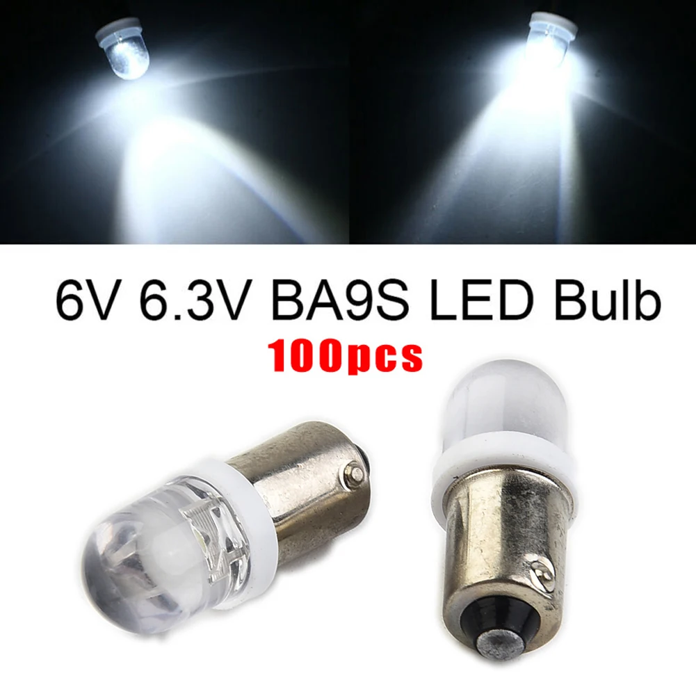 Efficient and Reliable Lighting Solution for Pinball Machines 100x 6V 6 3V DC White T11 T4W BA9S H6W 1895 1SMD LED Bulb