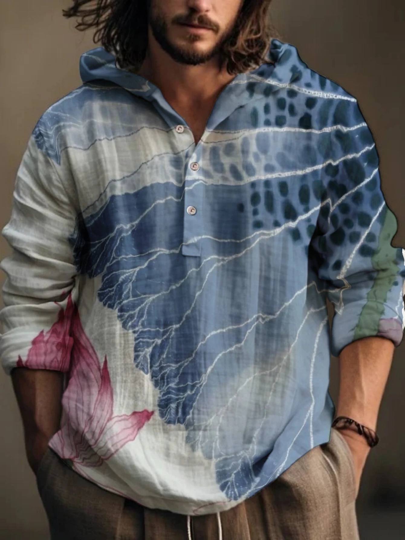 Men Tie‑Dye Mountain Lotus Art - огляд і ціна Art And Craft For Father'S Day