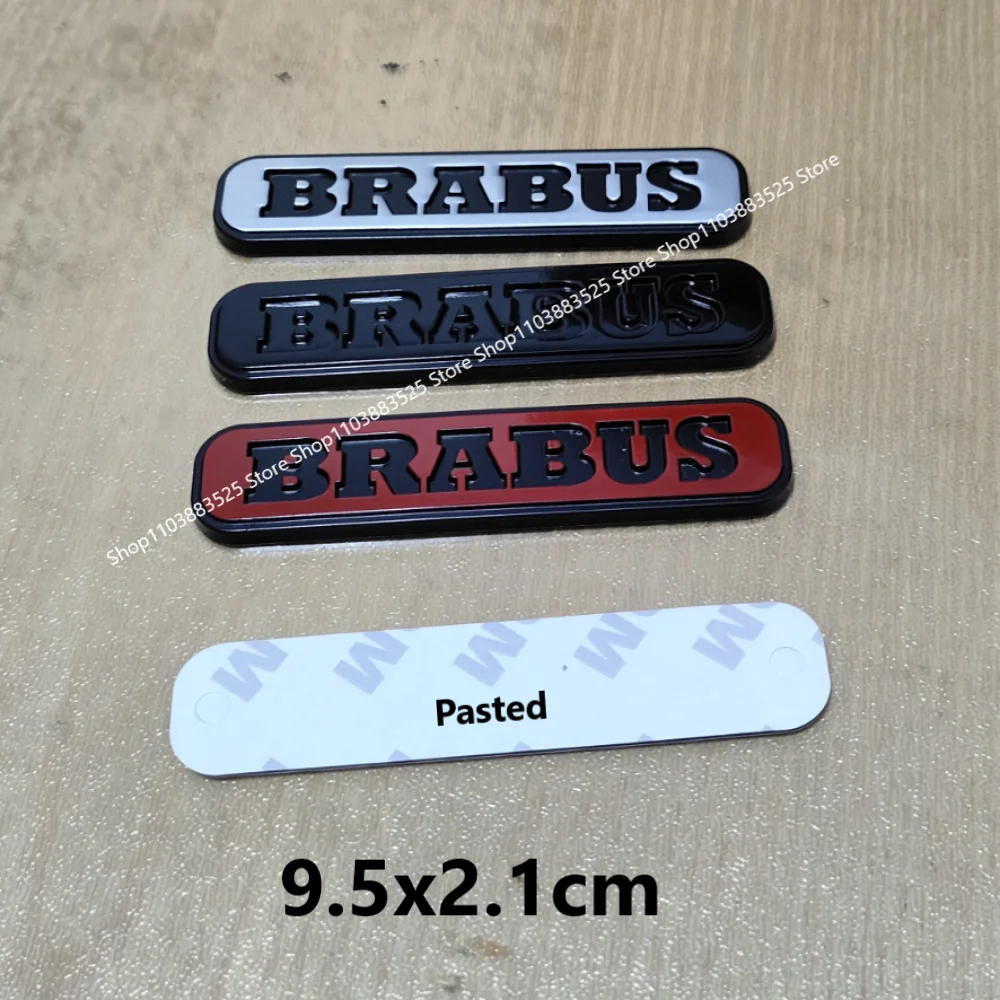 95x21mm Metal Car Pasted Emblem Badge Sticker for Brabus Smart 450 451 453 Fortwo Forfour YBB Rear Trunk Modified Sticker view 3