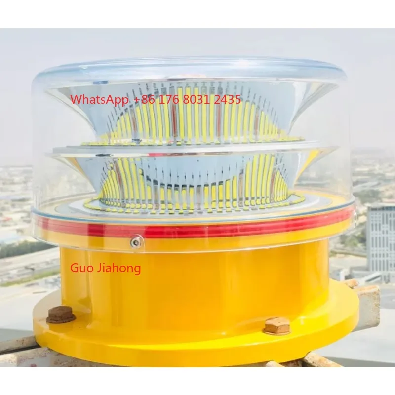 

FAA l865 LED obstruction light multi-LED type, compliant to ICAO Annex 14 Type A white flashing obstruction light on towers