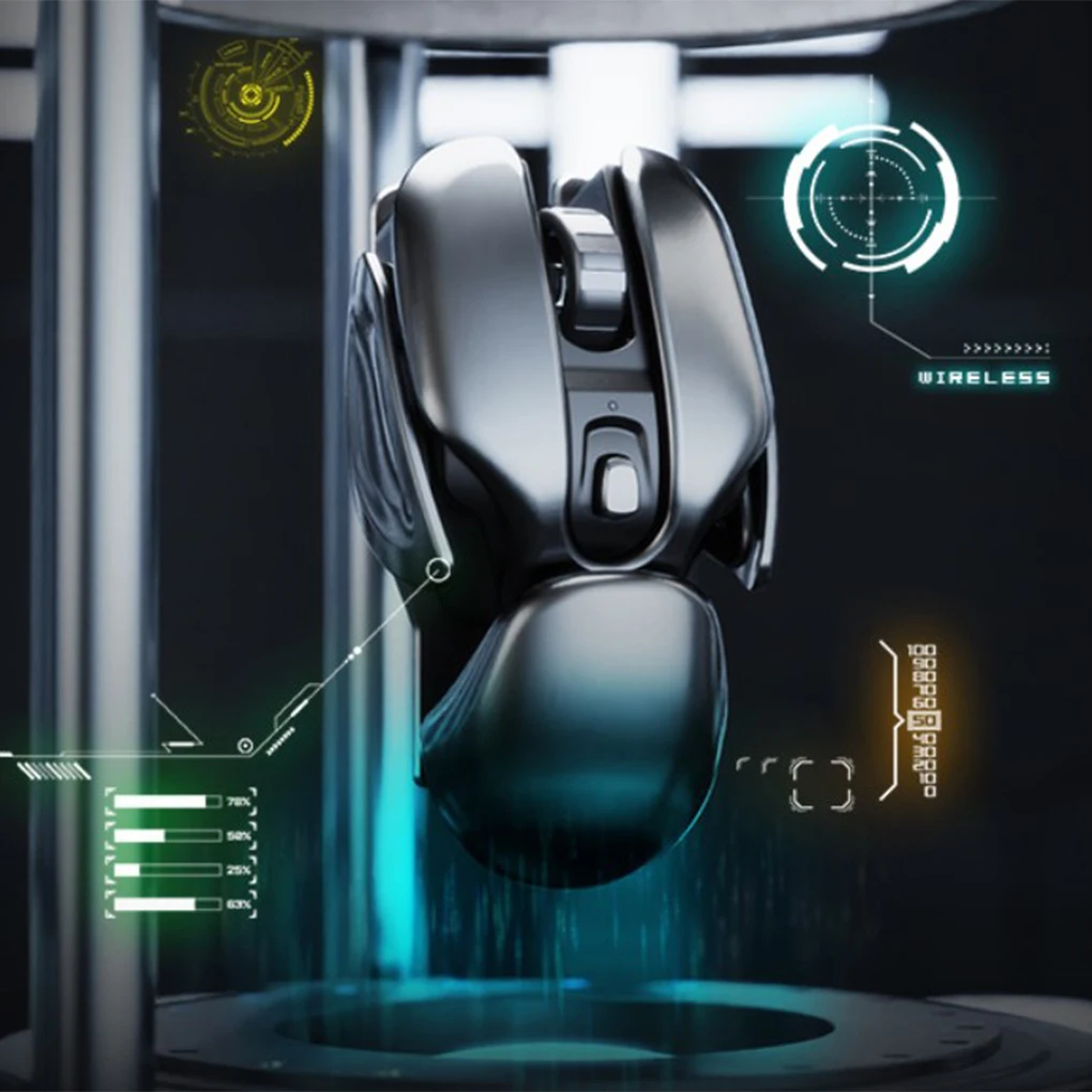 

Rechargeable Mute Wireless Mouse USB Ergonomics Metal Receiver Desktop Waterproof Gaming Mouses PC Laptop Tools