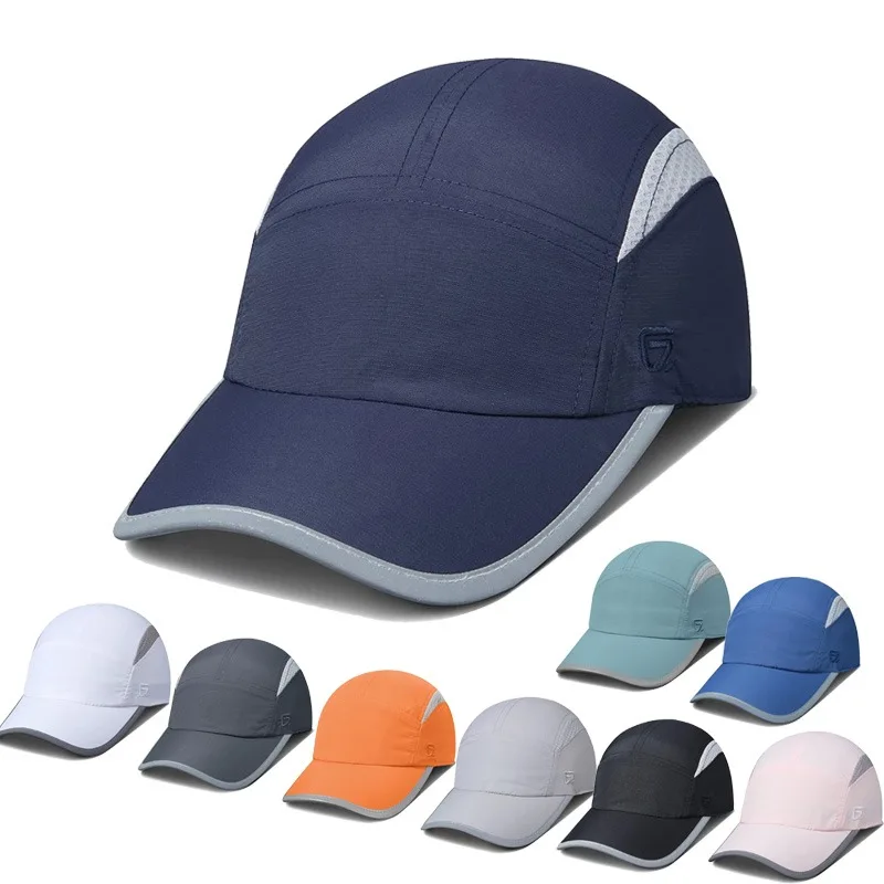 【GADIEMKENSD】Reflective Brim UPF 50+ Outdoor Caps for tennis Cap Dry Running Baseball Summer Mesh Cap Visor Hat Sport Cool