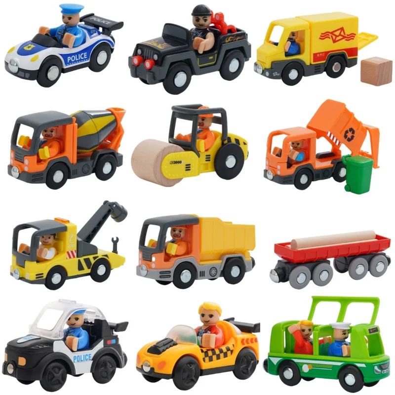 Magnetyczne Zabawki Pociągowe Drewniane Akcesoria do Pociągów Lokomotywa Wagon Pojazdy Kolejowe Kolejki Pociągi Zabawki Drewniane Wagoniki Kolejowe Prezenty dla Dzieci