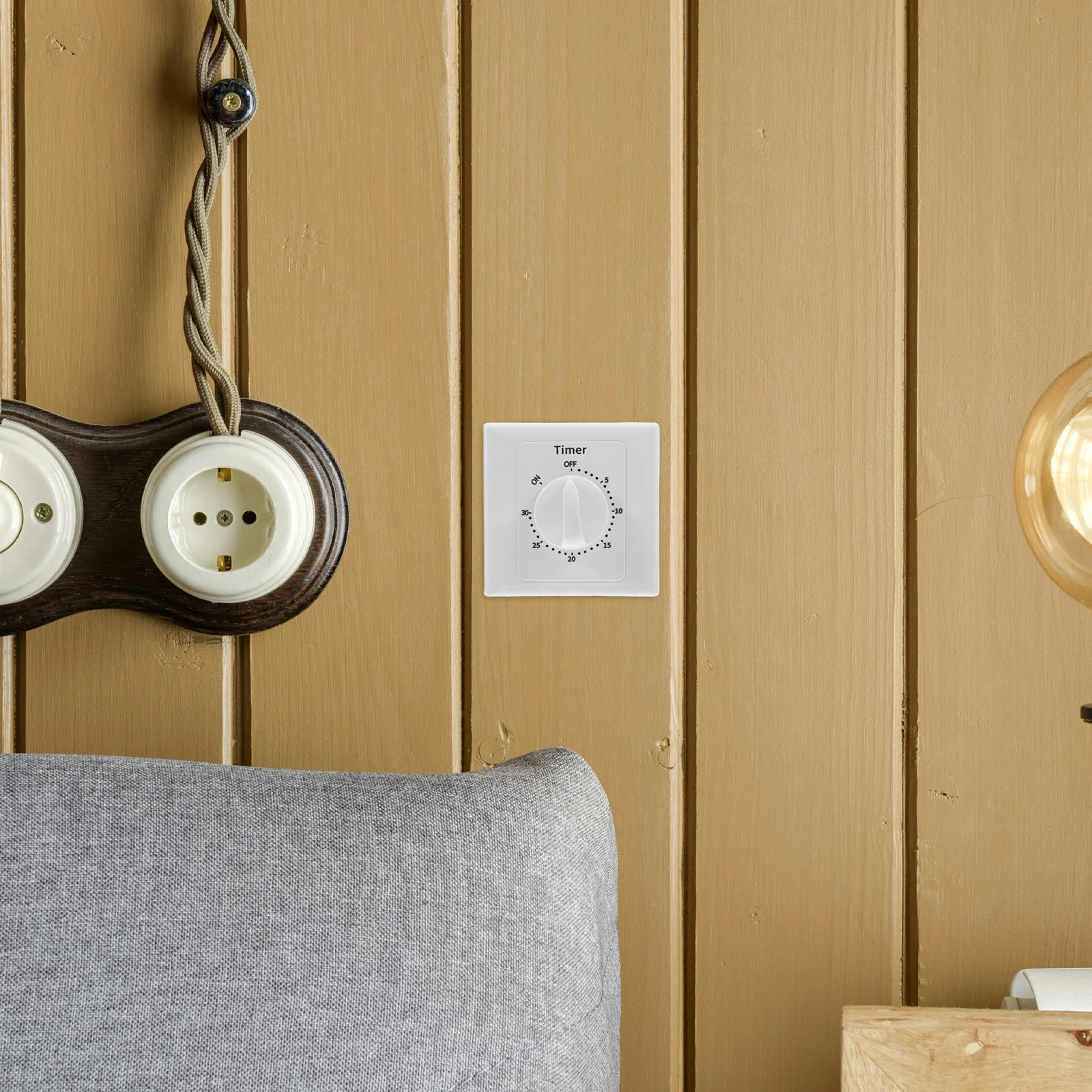 

Countdown Timer Switch Mechanical Time Delay Relay For Lights Fans Automatic Power- Indoor Wall Outlet Bathroom