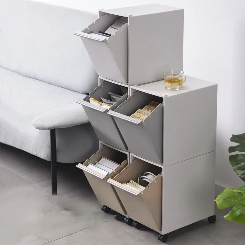 

Convenient Kitchen Waste Bucket Gap Corner Storage Organizer Can With Wheel Durable Snack Food Container Bins Storage Drawer