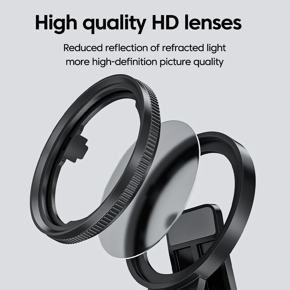 52 mm kreisförmiger, universeller, tragbarer Polarisator-Kameraobjektivclip, CPL/UV-Filter-Set für iPhone, Huawei, Xiaomi, Samsung