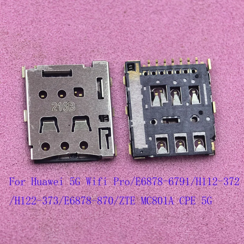 1-50Pcs Sim Card Slot Tray Holder Reader Connector Plug For ZTE Router MC801A Huawei 5G Wifi Pro E6878-6791 H112-373 870 372